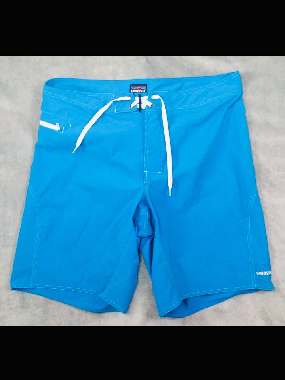 Patagonia Men’s Bright Blue Board Shorts with White Drawcord